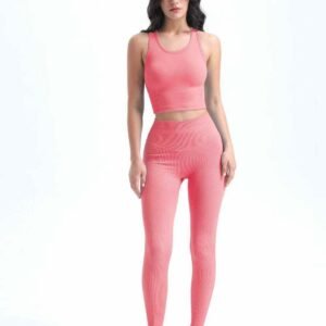 กางเกงเลกกิ้งมัดย้อมสีม่วง RUXI